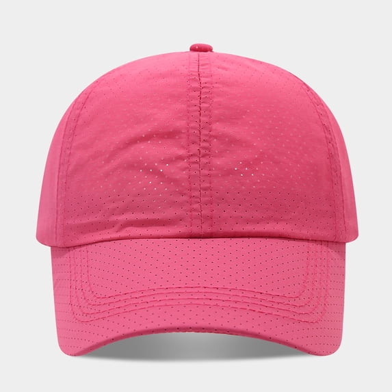 Women's Quick Dry Mesh Baseball Cap, Breathable Ventilated Sun Hat with Eyelets, for Outdoor Sports Running, Hiking, Cycling or Summer Daily Travel Activities Hot Pink