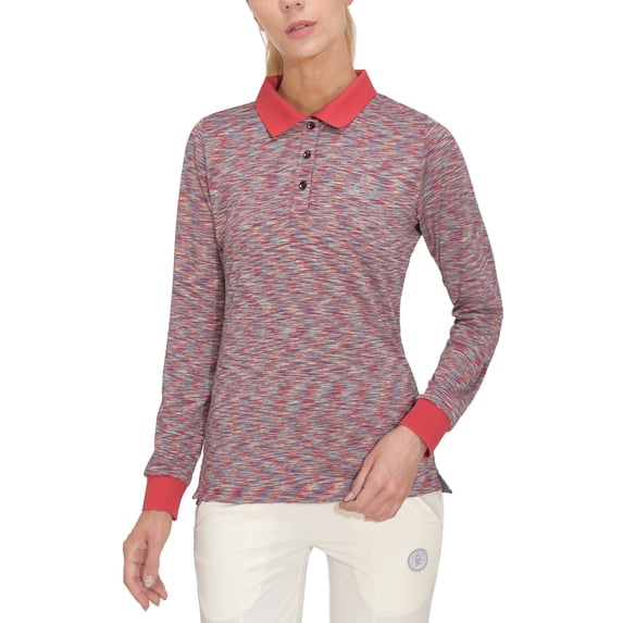 Women's Quick Dry Polo Shirt Long Sleeve Golf Shirt Stretch UV Protection Sports Tennis T-Shirt Size XL