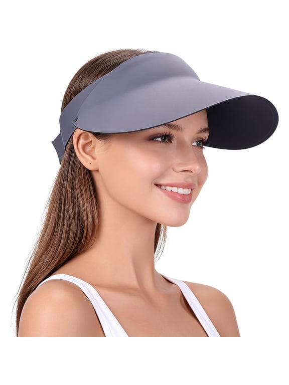 Women's Quick Dry Ponytail Sun Visor, UPF 50+ Silicone Brim, Lightweight Packable & Cooling Sweat-Wicking Fabric
