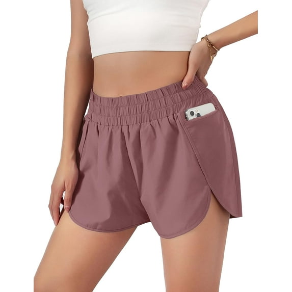 Women's Quick-Dry Running Shorts Workout Sport Layer Active Shorts with Pockets 1.75"