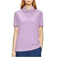 thumbnail image 1 of Women's Quick Dry Sports Lapel Short Sleeve Shirt Moisture Wicking Athletic Top for Gym Running Workout and Casual Work Wear, 1 of 8