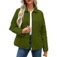 thumbnail image 1 of Women's Quilted Barn Jacket 2026 Trendy Lightweight Puffy Zip Up Bomber Coat Warm Winter Outwear with Pocket, 1 of 6