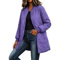 thumbnail image 1 of Women's Quilted Jacket Lightweight Zipper Fall Winter Coats Thermal Padded Puffer Jacket Loose Casual Outerwear with Pockets, 1 of 9