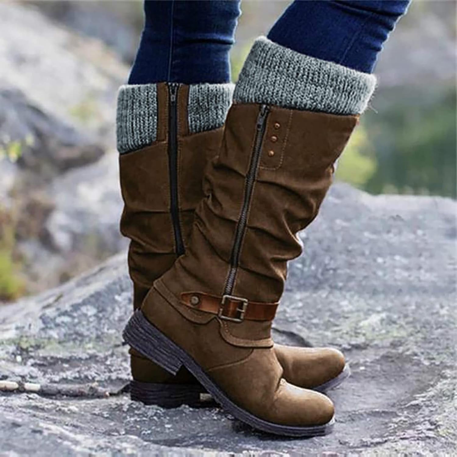Strappy knee high boots new arrivals