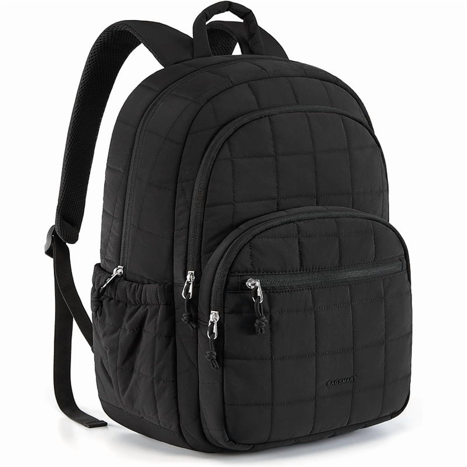 Quilted Laptop Backpack, Water-Resistant 15.6 Inch, Travel & College Bookbag Travel Backpack Women Laptop Bag Water Resistant Quilted  main image 3