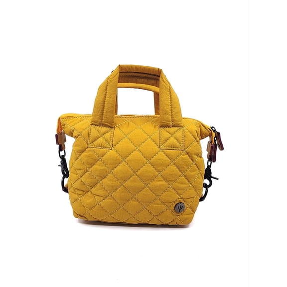 Women's Quilted Puffer Padding Small Tote Crossbody Bag