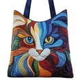 thumbnail image 1 of Women's Quilted Tote Bag Lightweight Funny Printed Handbags Large Capacity Shoulder Bags Foldable for Travel, 1 of 4
