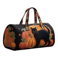 thumbnail image 1 of Women's Quilted Weekender Duffel Bag,Foldable Lightweight Travel Tote for Overnight Gym, Halloween Spooky Pattern (16x8 Inches), 1 of 5
