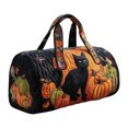 thumbnail image 1 of Women's Quilted Weekender Duffel Bag,Foldable Lightweight Travel Tote for Overnight Gym, Halloween Spooky Pattern (18x9 Inches), 1 of 5