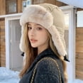 thumbnail image 1 of Women's Quilted Winter Trapper Hat, Thermal Ear Flap Hat, Cold Weather Aviator Style Cap, Outdoor Sports Ear Muff Hat, Warm Winter Cap with Ear Protection - Khaki, 1 of 5