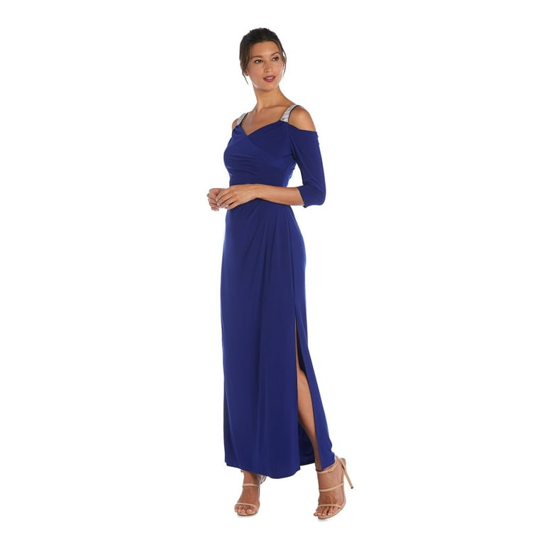 Rm richards cold shoulder rhinestone gown outlet