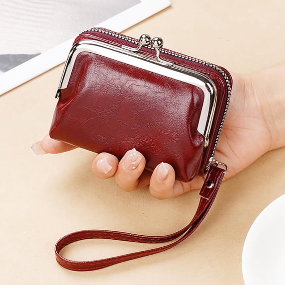 Women's RFID Blocking Wristlet Wallet - 3-in-1 Zip-Around with Coin Purse & Card Slots - Vegan Leather with Secure Clasp,1Pcs