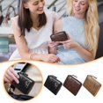 thumbnail image 1 of Women’s RFID Blocking Zipper Wallet, Kangaroo Wallets, PU Compact Short Bifold Purse Stylish Soft Simple Design RFID Protected Anti-Theft Credit Card Holder Zipper Wallet for Daily Travel 3Pcs, 1 of 5