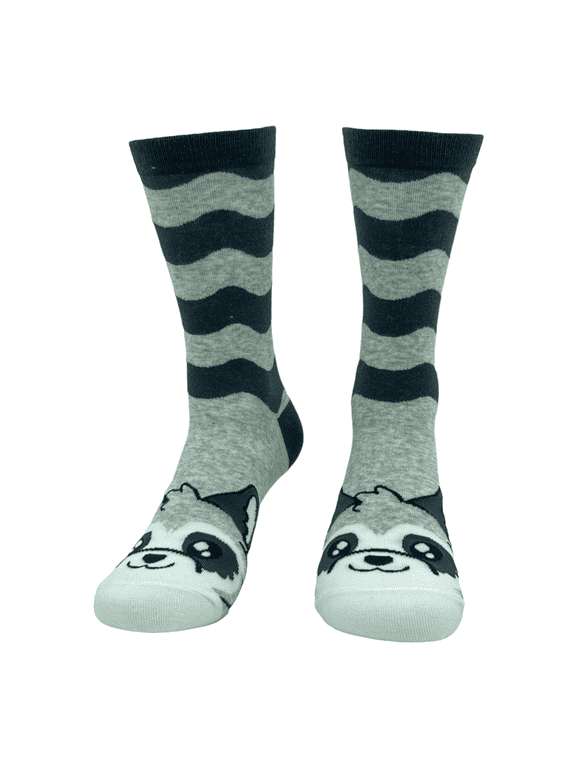 Women's Raccoon Socks Funny Cute Furry Cuddly Rodent Novelty Footwear