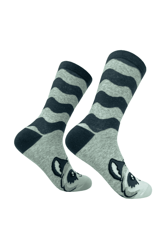 Women's Raccoon Socks Funny Cute Furry Cuddly Rodent Novelty Footwear