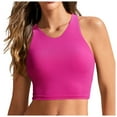 thumbnail image 1 of Women's Racerback Bikini Tops Swimsuit Top Sports Padded Bathing Suit Swimwear Underwire Full Coverage Push Up Swim Crop, 1 of 4