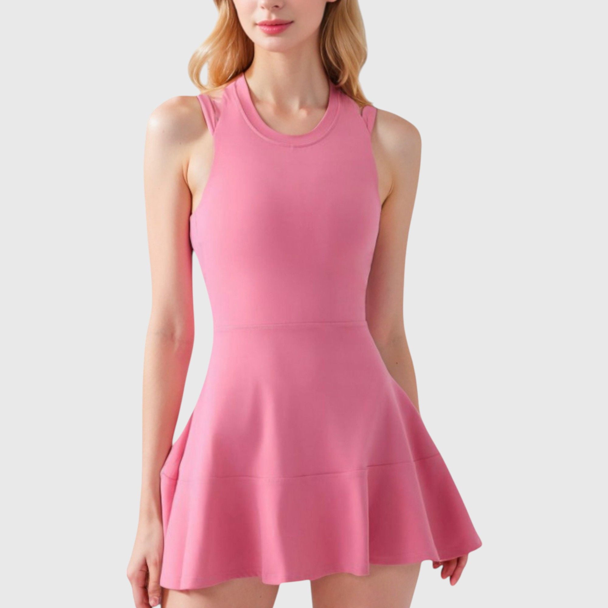 Women's Racerback Flowy Athletic Dress - Small, Pink