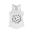 thumbnail image 1 of Women's Racerback Slim Fit Tank Top Lilith Goth Witch Pagan Star T-Shirt, 1 of 2
