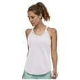 thumbnail image 1 of Women's Racerback Tank, Awwp Women's Solid Racerback Yoga Tank Top White Yoga Workout Top S, 1 of 2