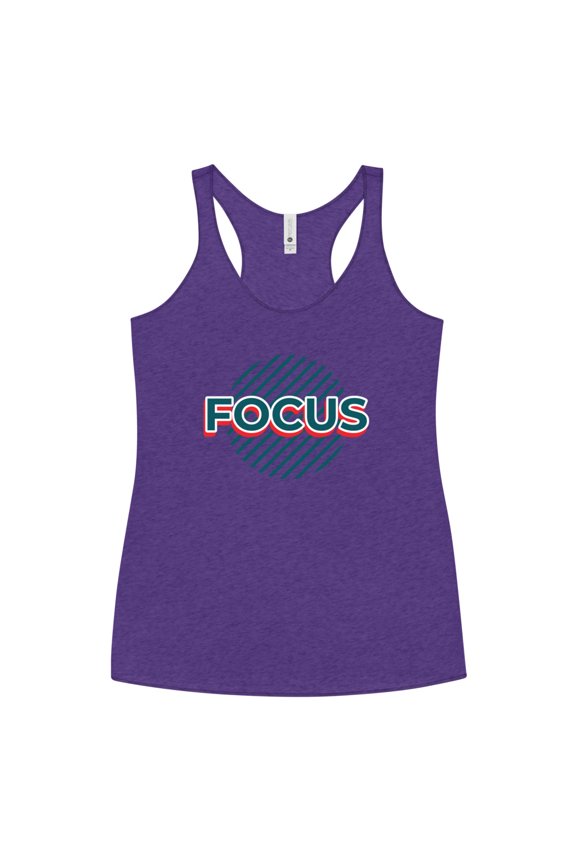 Women's Racerback Tank Focus (Purple Rush, M)