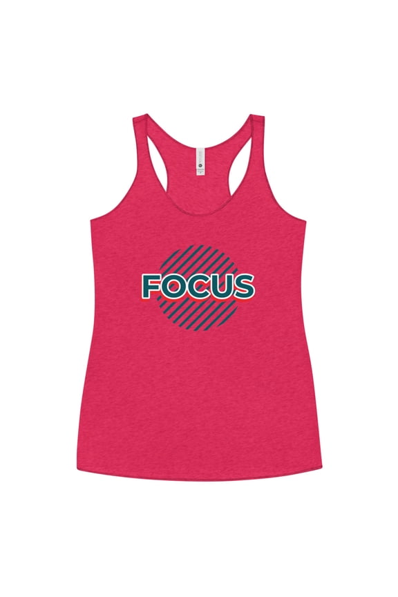 Women's Racerback Tank Focus (Vintage Shocking Pink, XS)