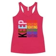 thumbnail image 1 of Women's Racerback Tank Keep Fighting (Vintage Shocking Pink, XS), 1 of 1