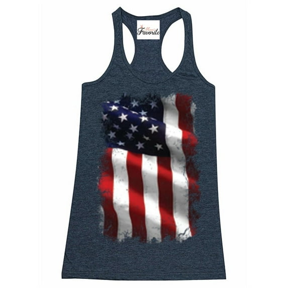 Women's Racerback Tank Top - American Flag 4th of July
