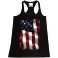 thumbnail image 1 of Women's Racerback Tank Top - American Flag 4th of July, 1 of 5