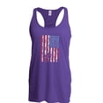 thumbnail image 1 of Women's Racerback Tank Top - American Flag 4th of July, 1 of 5