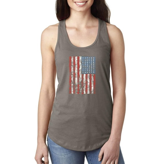 Women's Racerback Tank Top - American Flag 4th of July