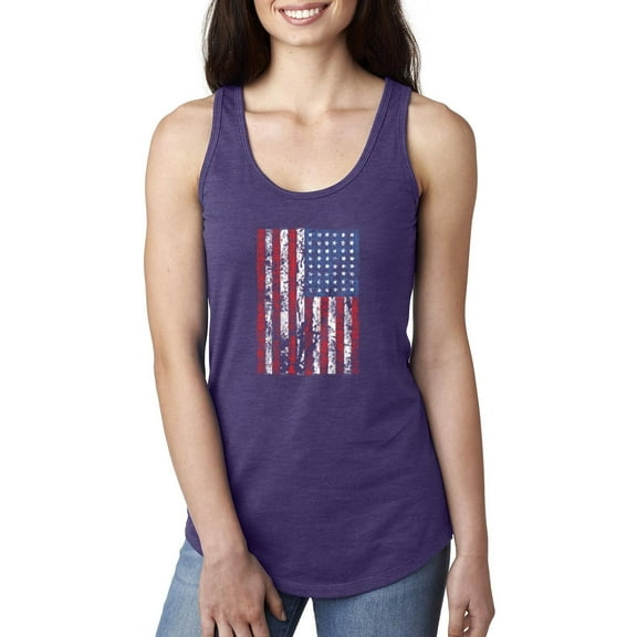 Women's Racerback Tank Top - American Flag 4th of July