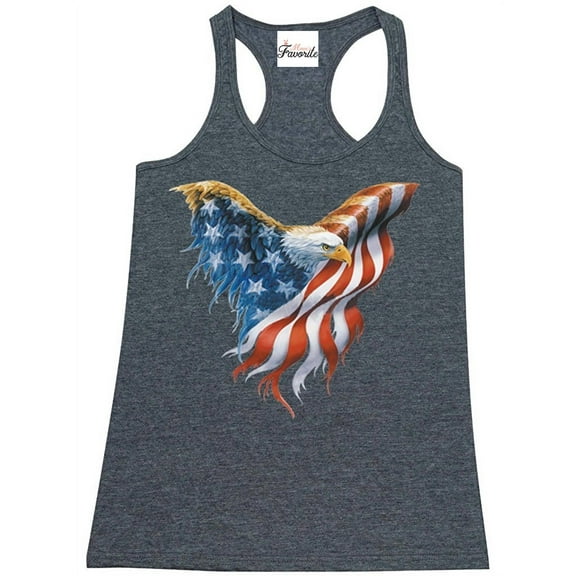 Women's Racerback Tank Top - American Flag 4th of July