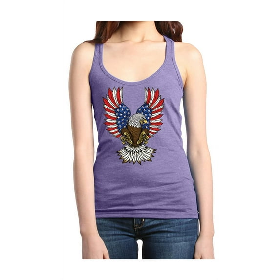 Women's Racerback Tank Top - American Flag 4th of July