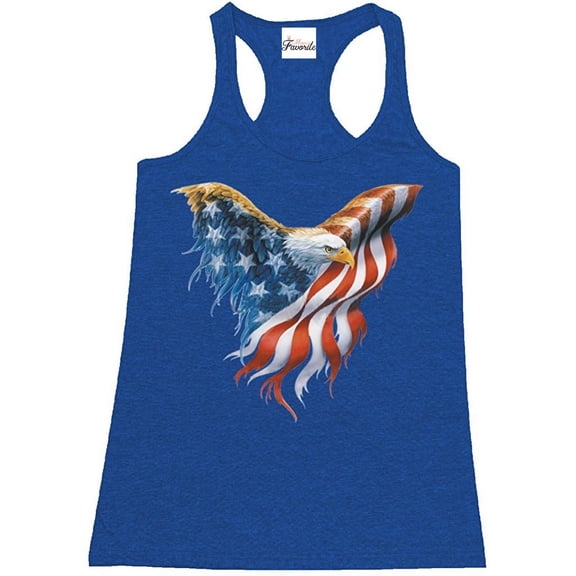 Women's Racerback Tank Top - American Flag 4th of July