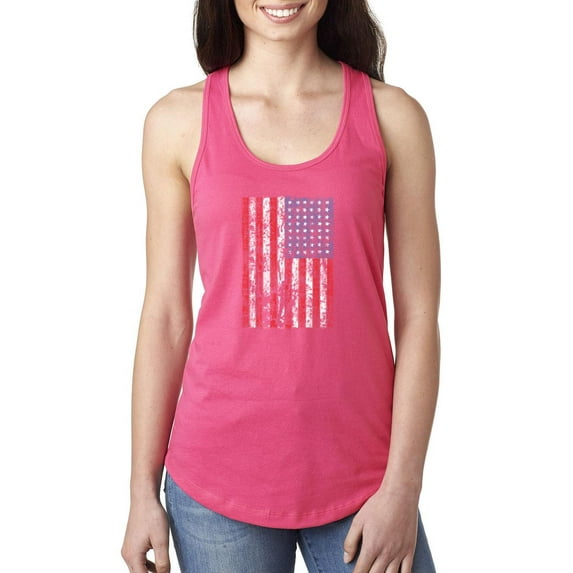 Women's Racerback Tank Top - American Flag 4th of July