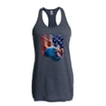 thumbnail image 1 of Women's Racerback Tank Top - American Flag 4th of July, 1 of 5