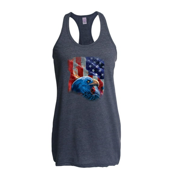Women's Racerback Tank Top - American Flag 4th of July