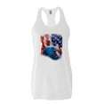 thumbnail image 1 of Women's Racerback Tank Top - American Flag 4th of July, 1 of 5