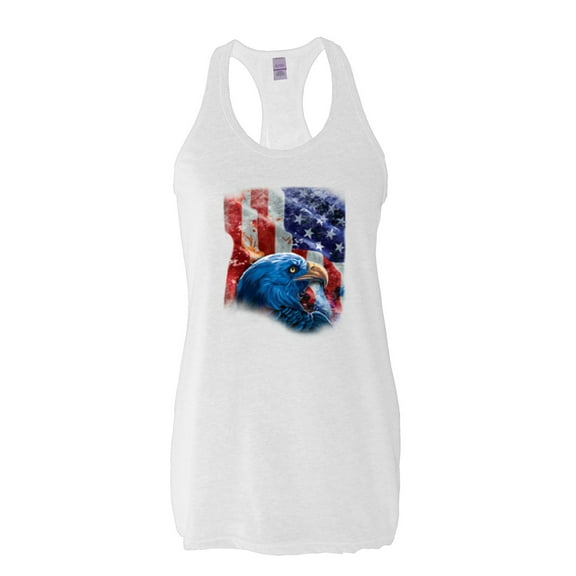 Women's Racerback Tank Top - American Flag 4th of July