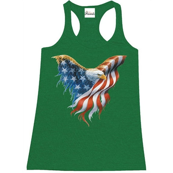 Women's Racerback Tank Top - American Flag 4th of July