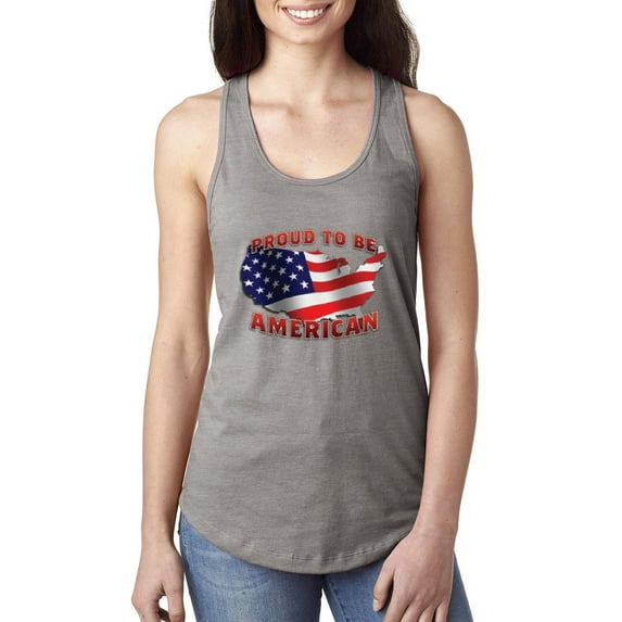 Women's Racerback Tank Top - American Proud To Be US Flag
