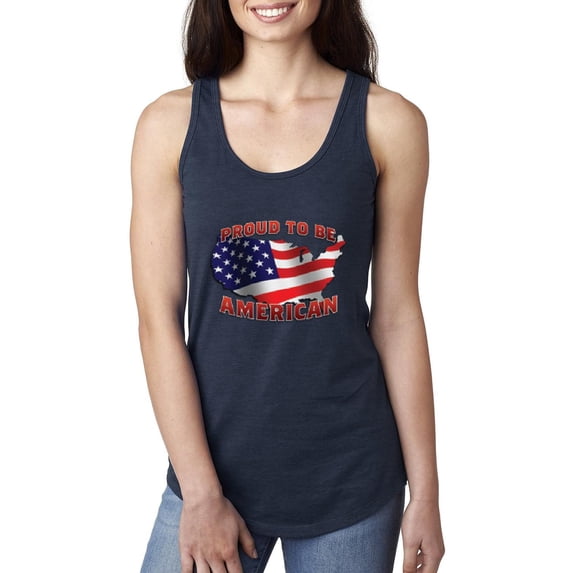 Women's Racerback Tank Top - American Proud To Be US Flag