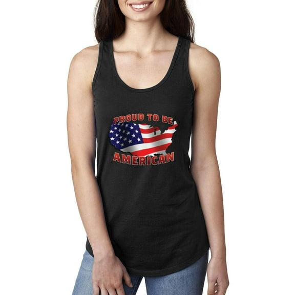 Women's Racerback Tank Top - American Proud To Be US Flag