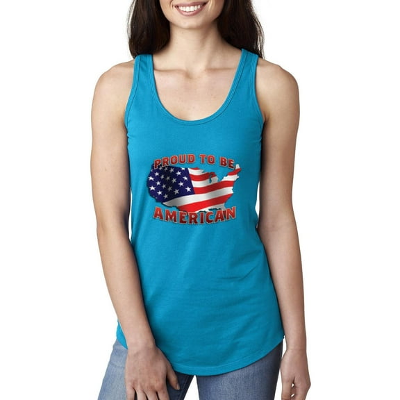 Women's Racerback Tank Top - American Proud To Be US Flag