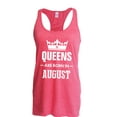 thumbnail image 1 of Women's Racerback Tank Top - Birthday Gift Queens Are Born in August, 1 of 5