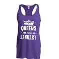 thumbnail image 1 of Women's Racerback Tank Top - Birthday Gift Queens Are Born in January, 1 of 5