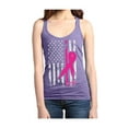 thumbnail image 1 of Women's Racerback Tank Top - Cancer Ribbon American Flag, 1 of 5