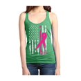 thumbnail image 1 of Women's Racerback Tank Top - Cancer Ribbon American Flag, 1 of 3