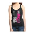 thumbnail image 1 of IWPF - Women's Racerback Tank Top - Cancer Ribbon American Flag, 1 of 5