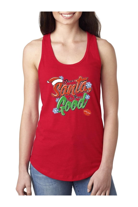 Women's Racerback Tank Top - Christmas Dear Santa
